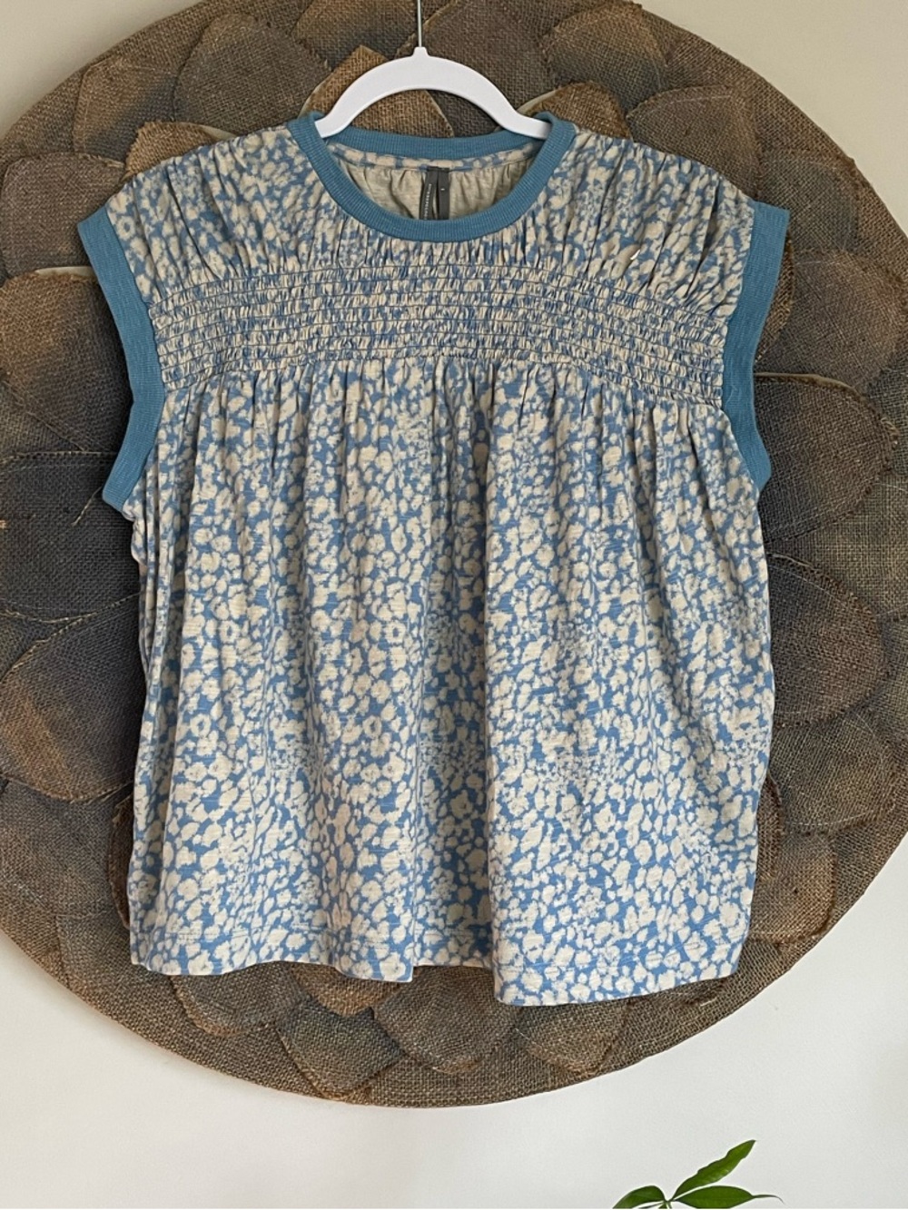 *SOLD* Anthropologie Smocked Yoke Top NWT